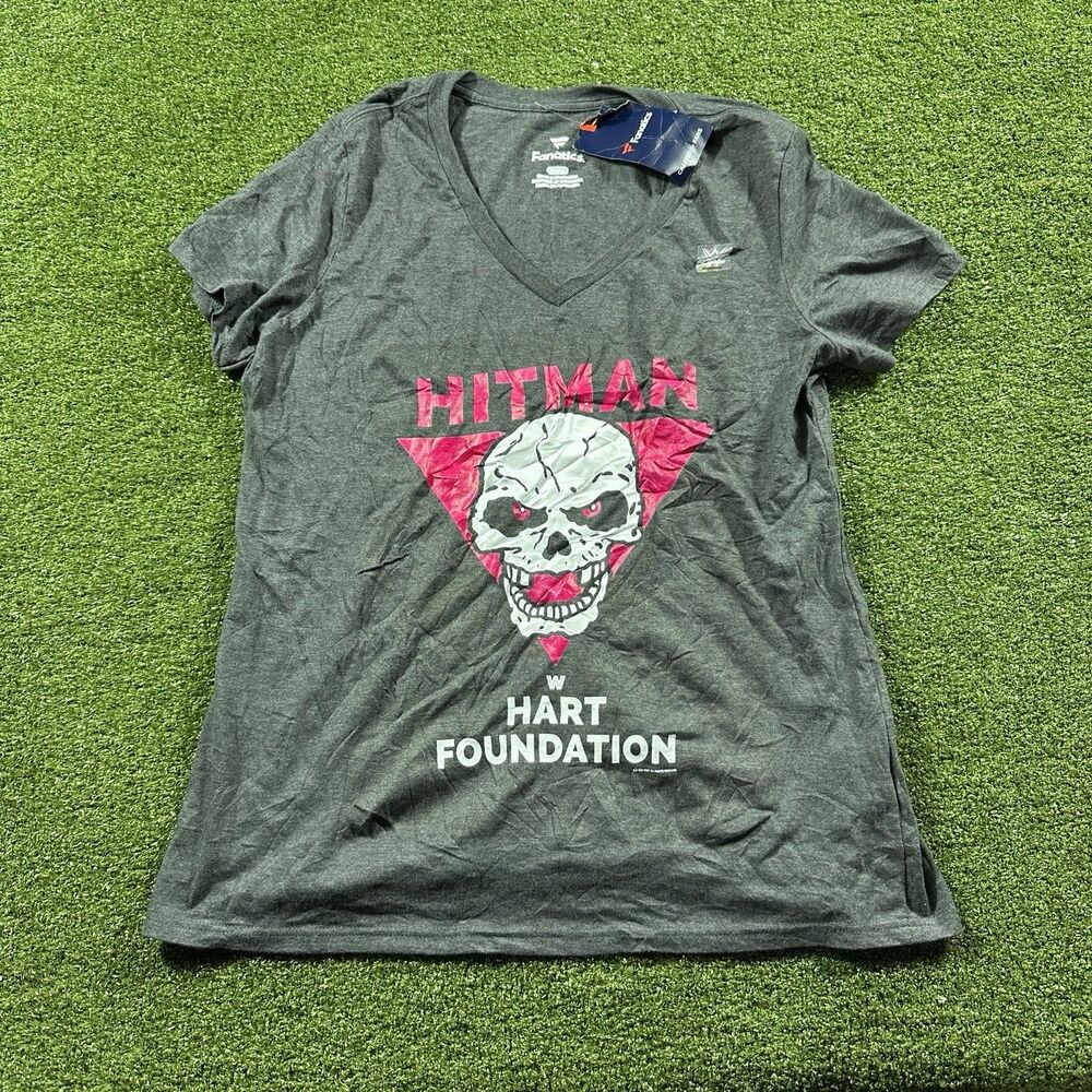 WWE Bret Hitman Hart Foundation Fanatics Women's Medium T-Shirt NWT